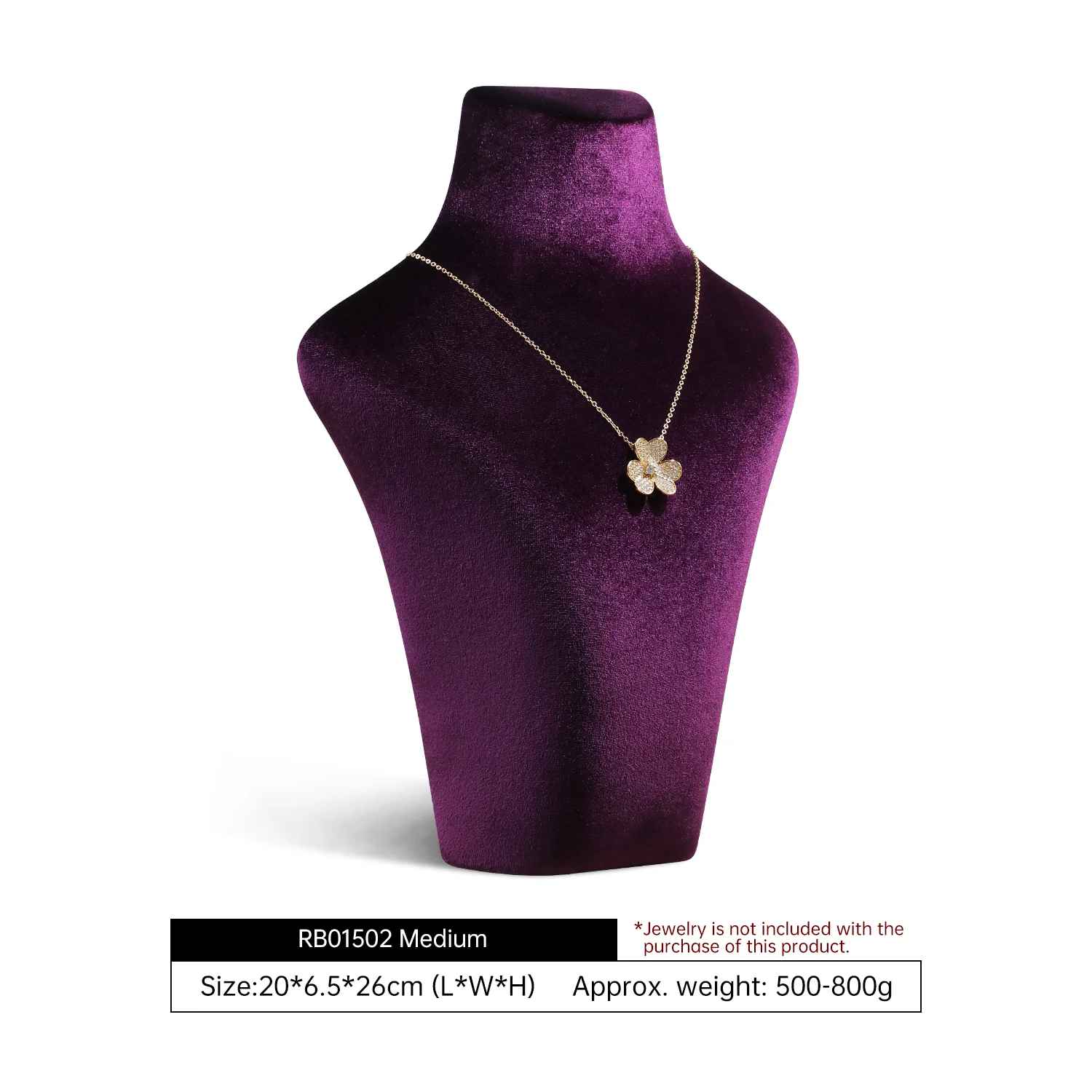 Présentoir collier velours