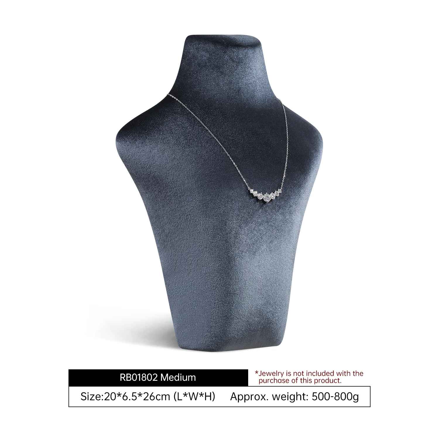 Présentoir collier velours