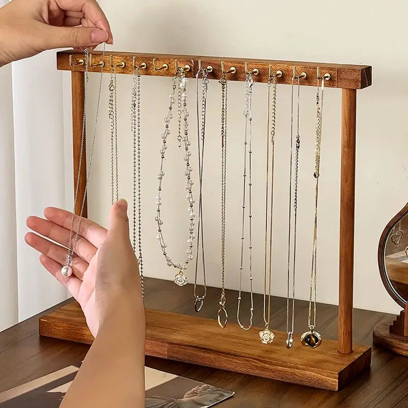 Presentoir Collier Bois Rustique