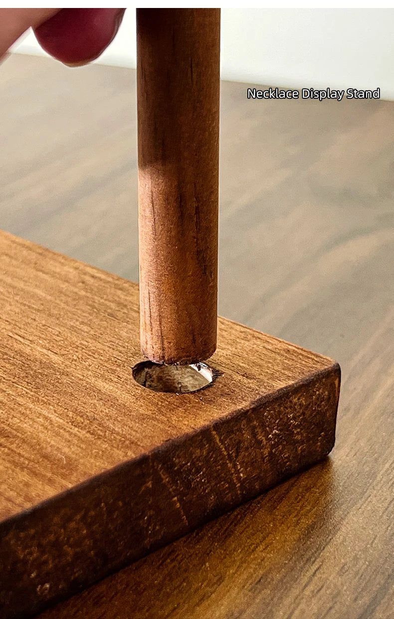 Presentoir Collier Bois Rustique