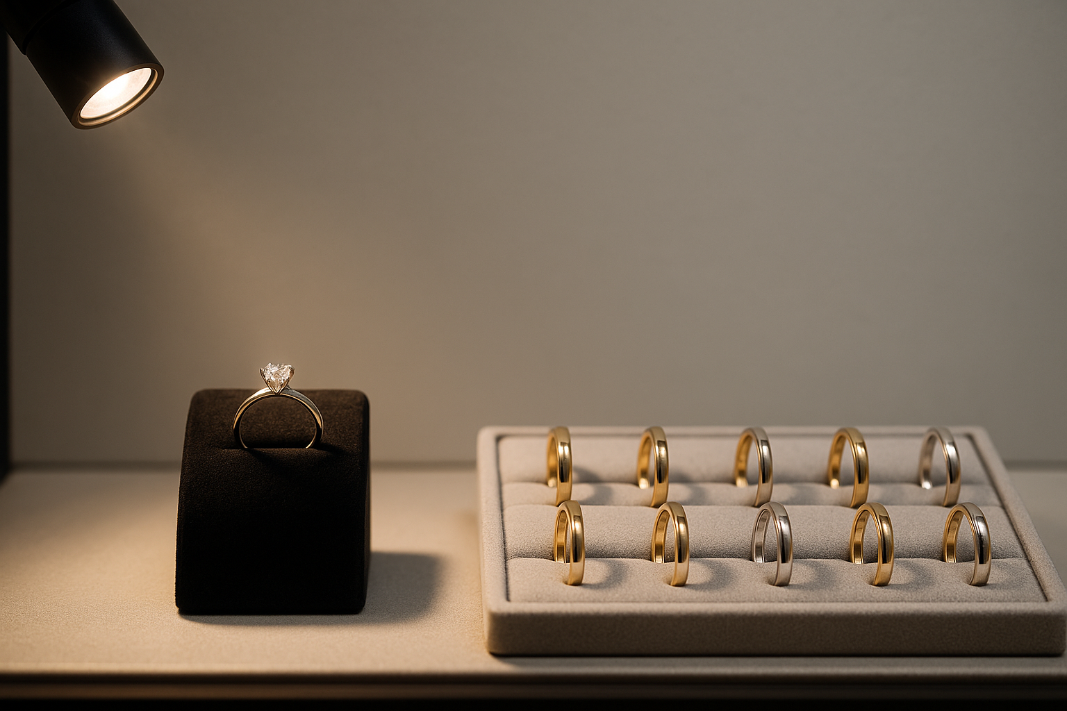 Comparaison vitrine présentoir individuel et présentoir multi-bijoux