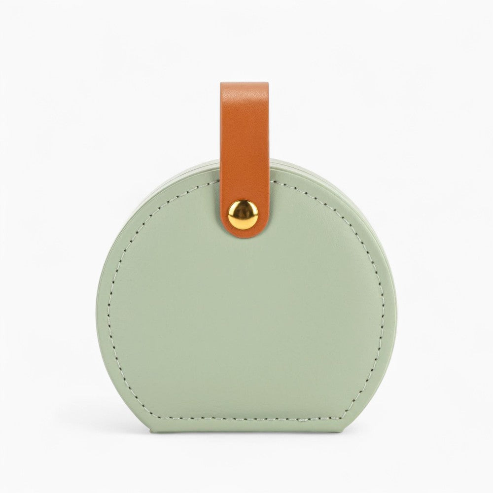 Boîte Bijoux Cuir Ronde Velours Voyage