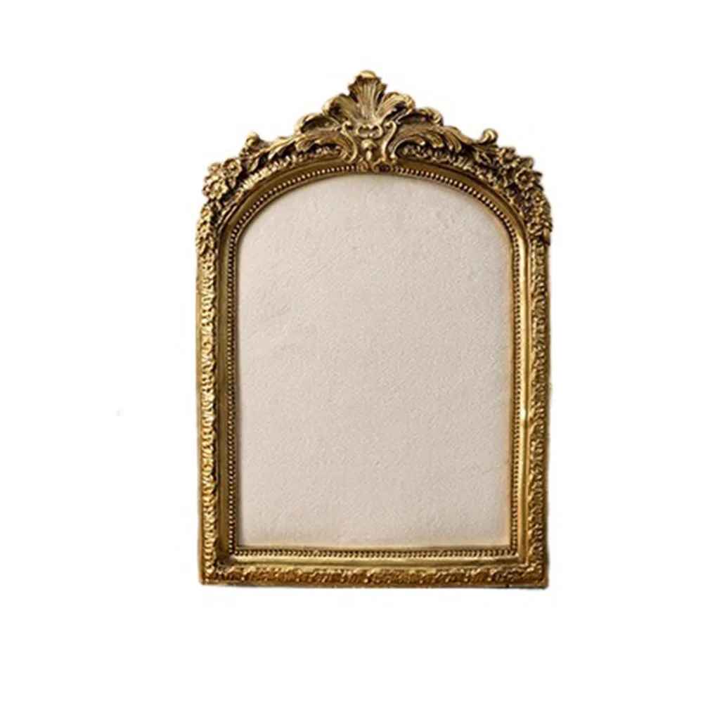 Présentoir collier ancien blanc cardre doré 26.5cm