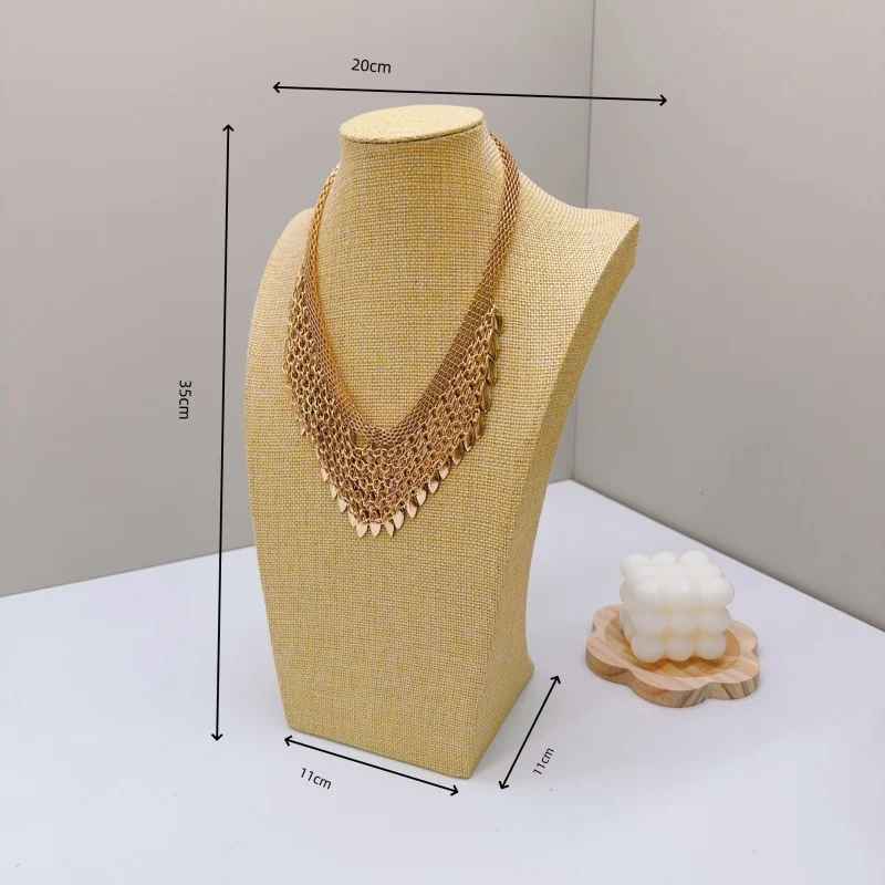 Présentoir collier lin