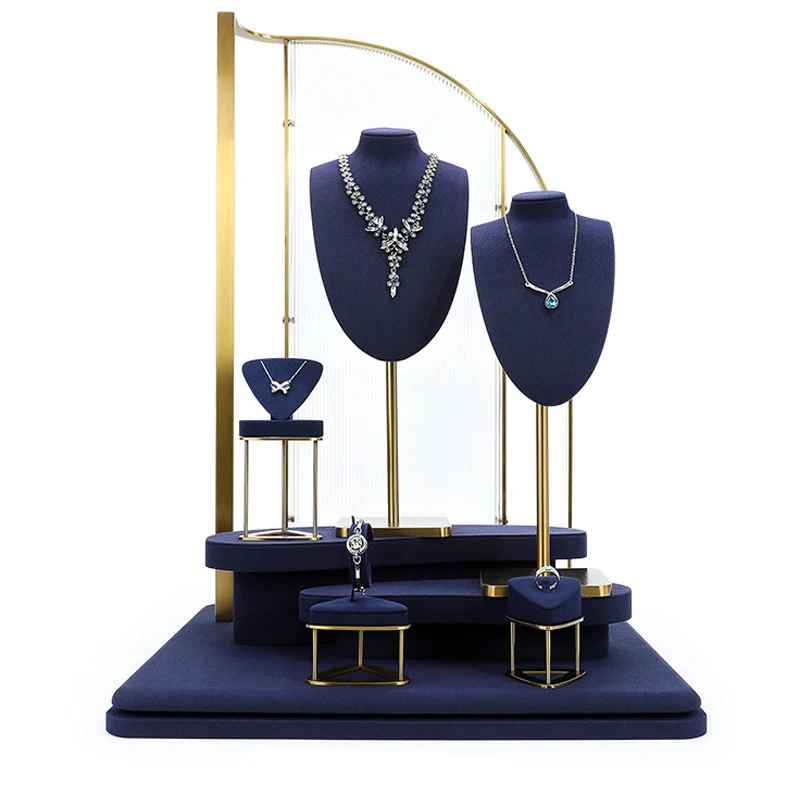 presentoir collier vitrine sur pied
