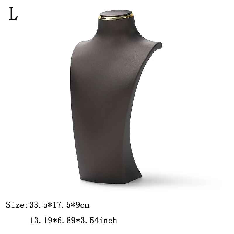 Présentoir collier luxe cuir