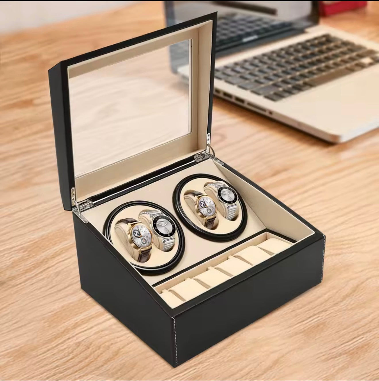Remontoir Montre Automatique Cuir Silencieux Premium