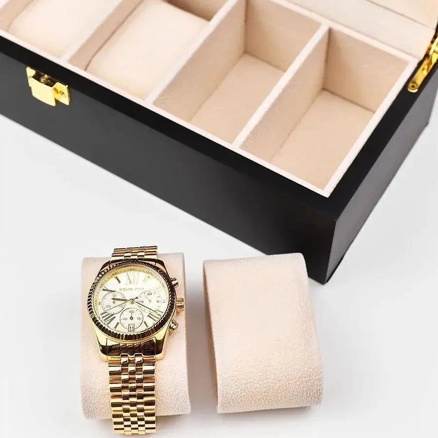 Boîte Rangement Montres Vitrine Luxe Noir Pro
