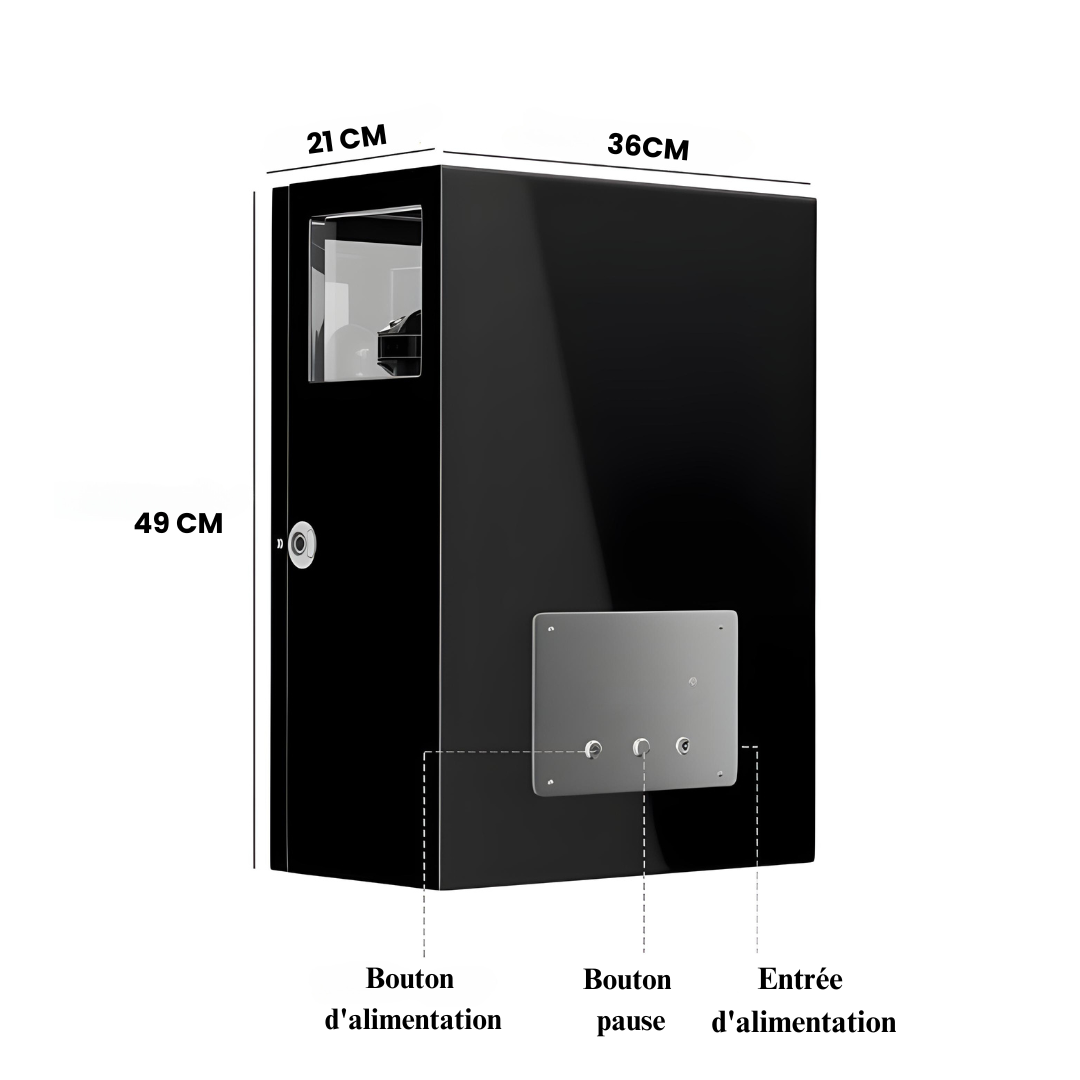 Coffre Fort Montre Cuir 6 Places Empreinte Biométrique