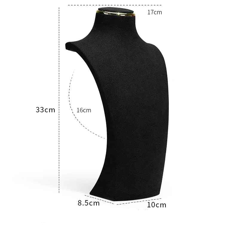 Présentoir collier buste microfibre luxe