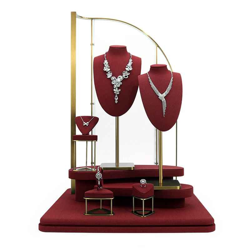 presentoir collier vitrine sur pied