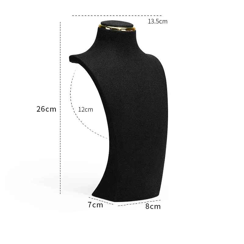 Présentoir collier buste microfibre luxe