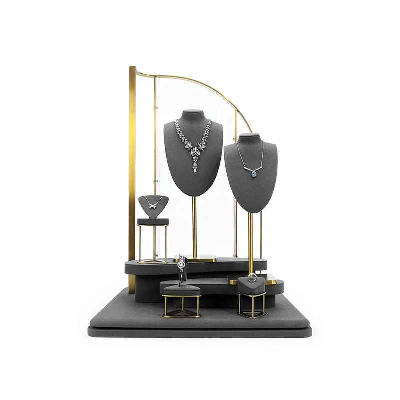 presentoir collier vitrine sur pied