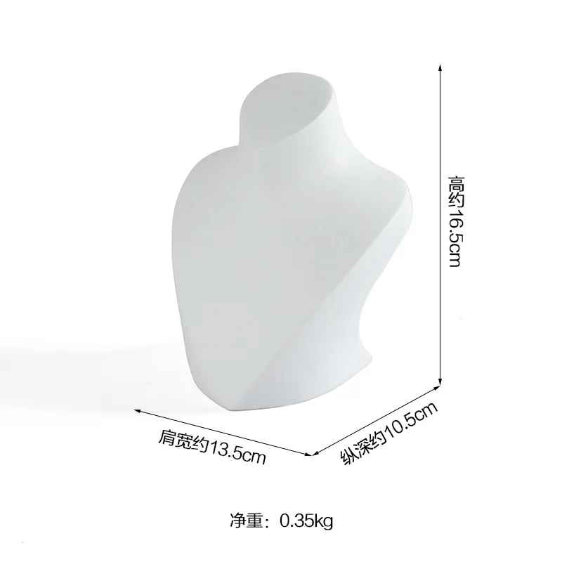 Présentoir collier Blanc en cuir