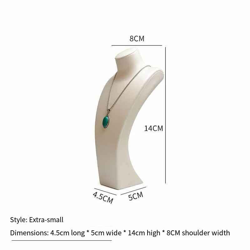 Présentoir Collier Simili Cuir Beige