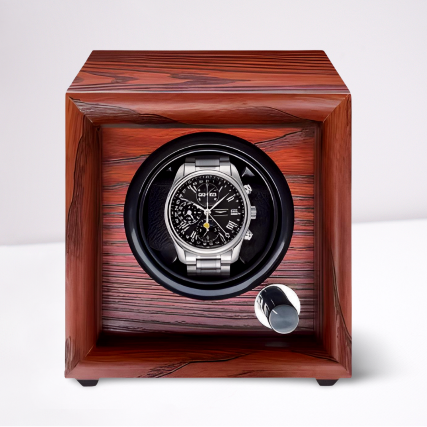 Remontoir Bois Massif Mono Place Montre Automatique