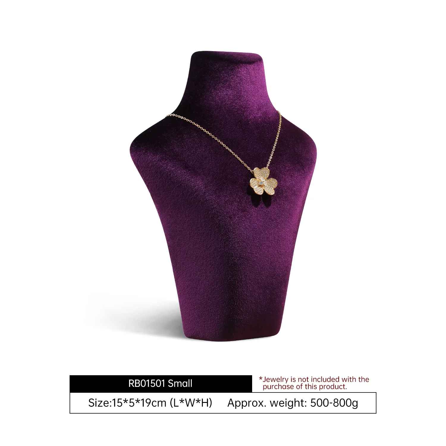 Présentoir collier velours