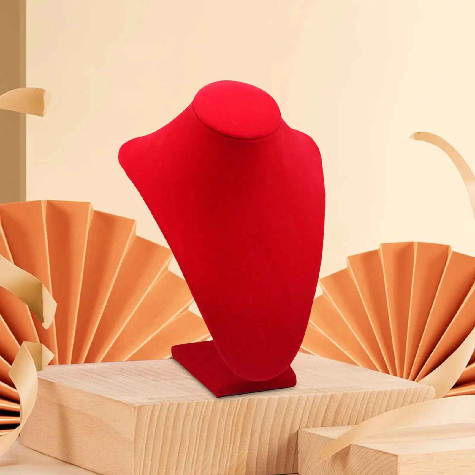 Présentoir collier rouge