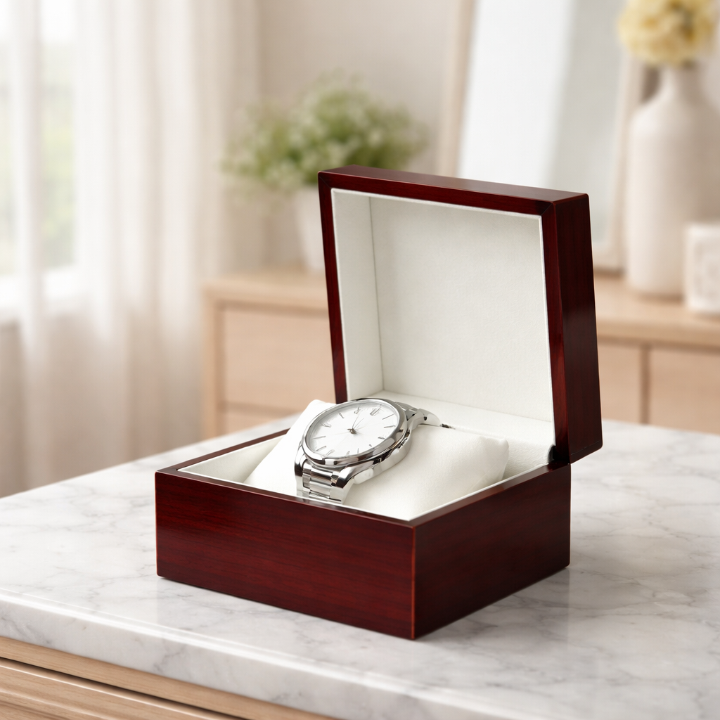 Écrin Bois Montre Premium Cadeau Luxe