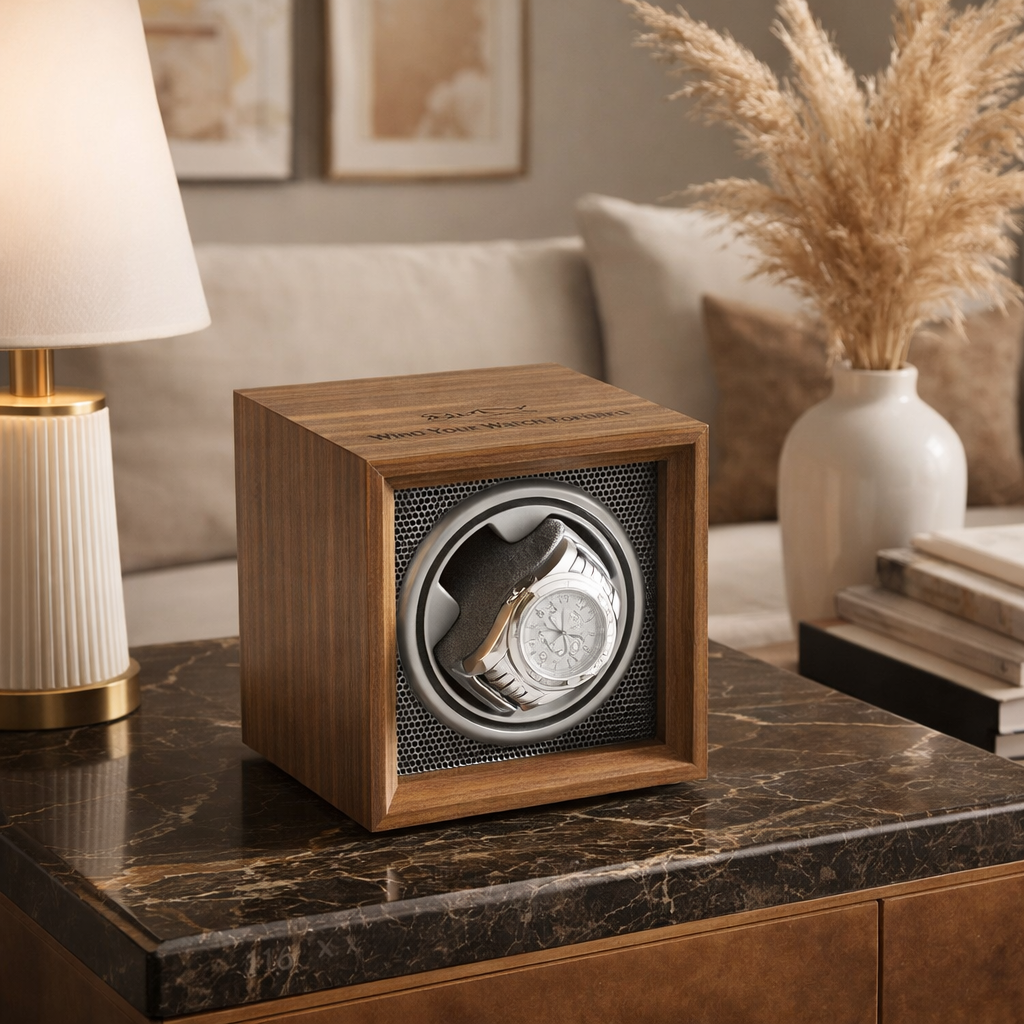 Remontoir Montre Bois Luxe 1 Emplacement