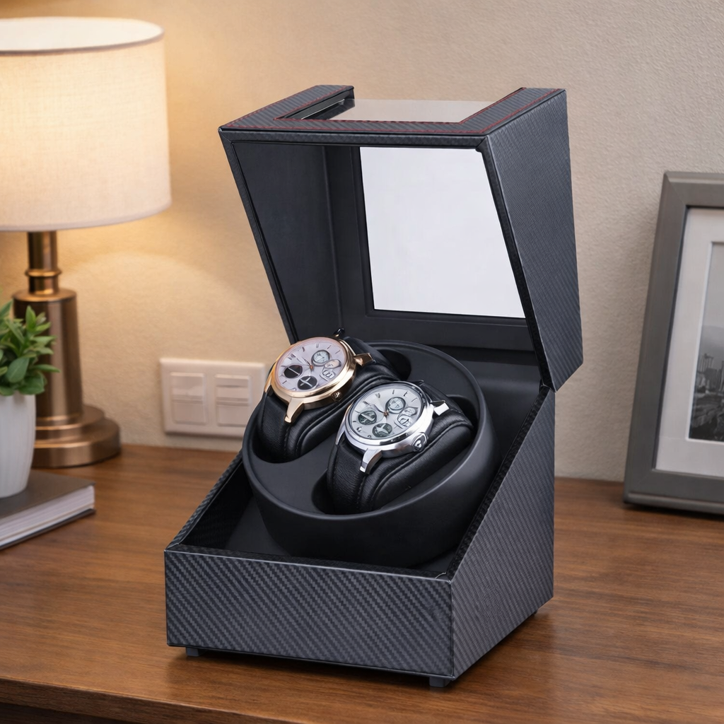 Remontoir Montre Cuir 2 Modes Rotation