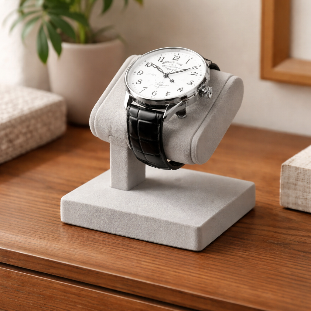 Support Montre Suédine Microfibre Compact