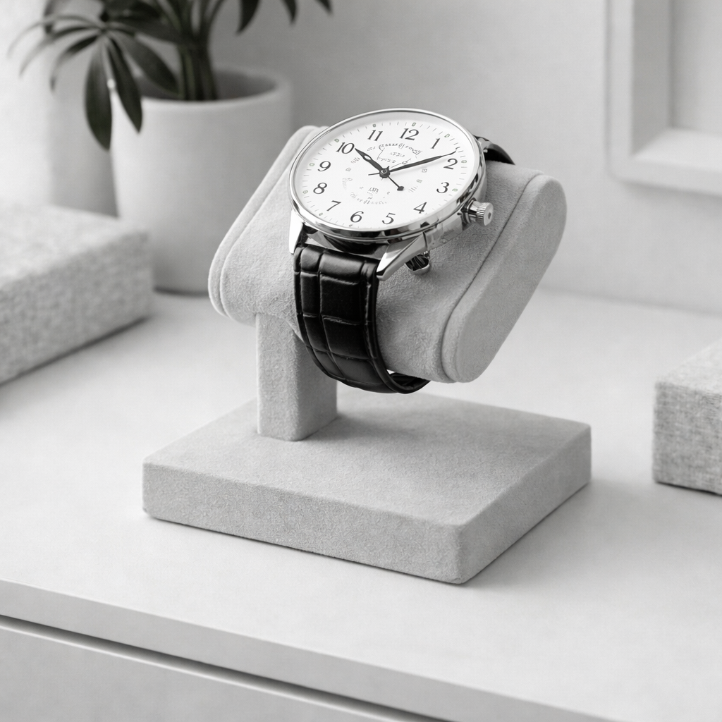 Support Montre Suédine Microfibre Compact