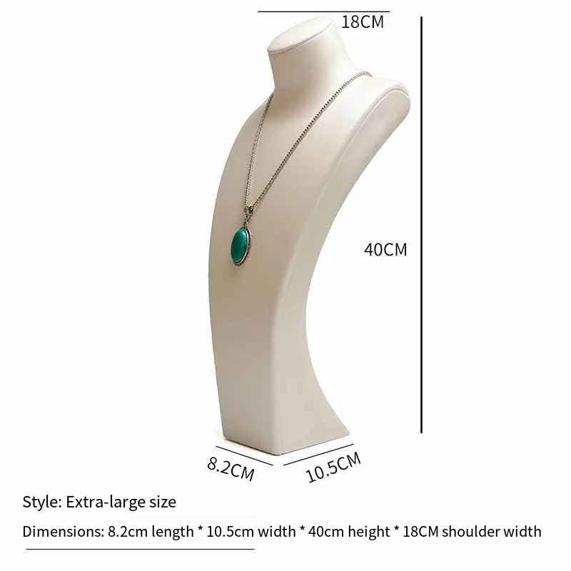 Présentoir Collier Simili Cuir Beige