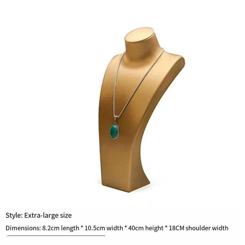 Présentoir Collier Simili Cuir Doré