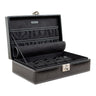Boîte Montres Cuir Noir 10 Places Serrure
