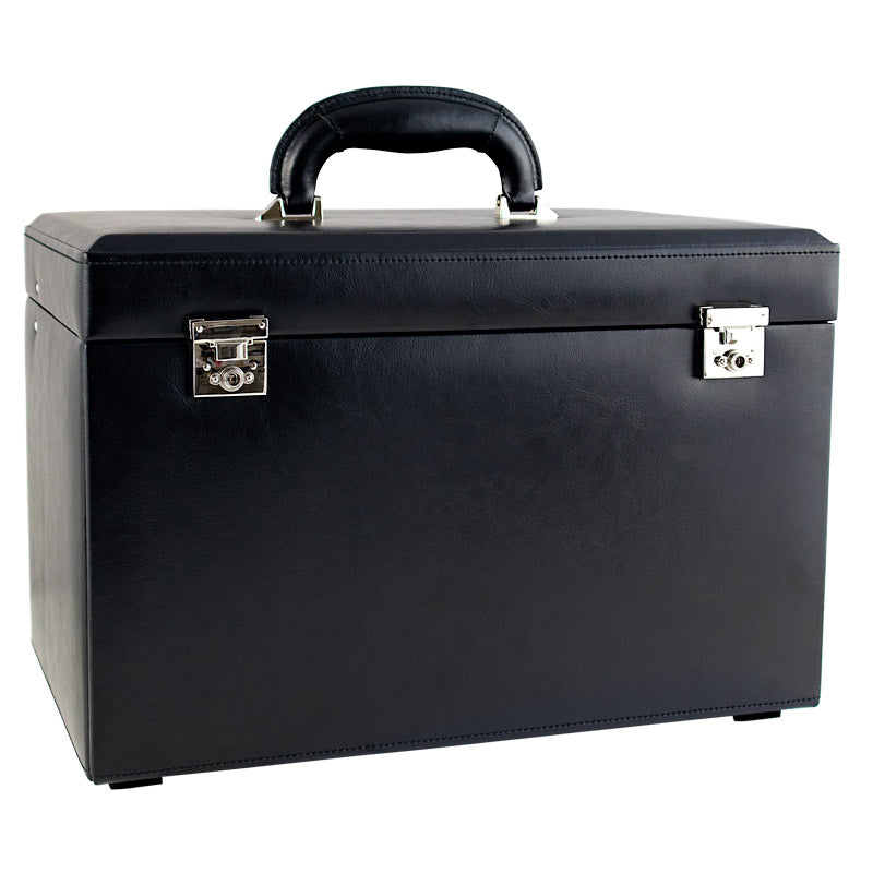 Coffret Bijoux Femme Cuir Bois Coffre Fort Luxe