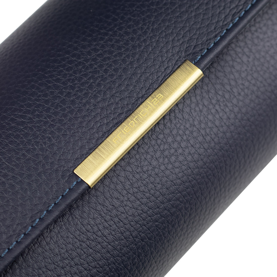 Etui Montre Cuir Veritable Bleu 3 Places Voyage