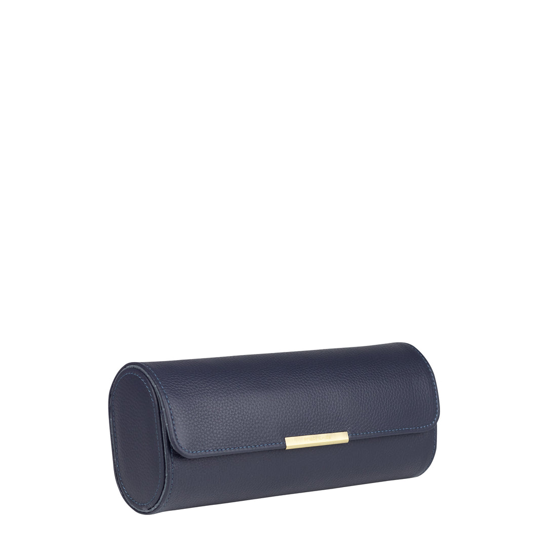 Etui Montre Cuir Veritable Bleu 3 Places Voyage