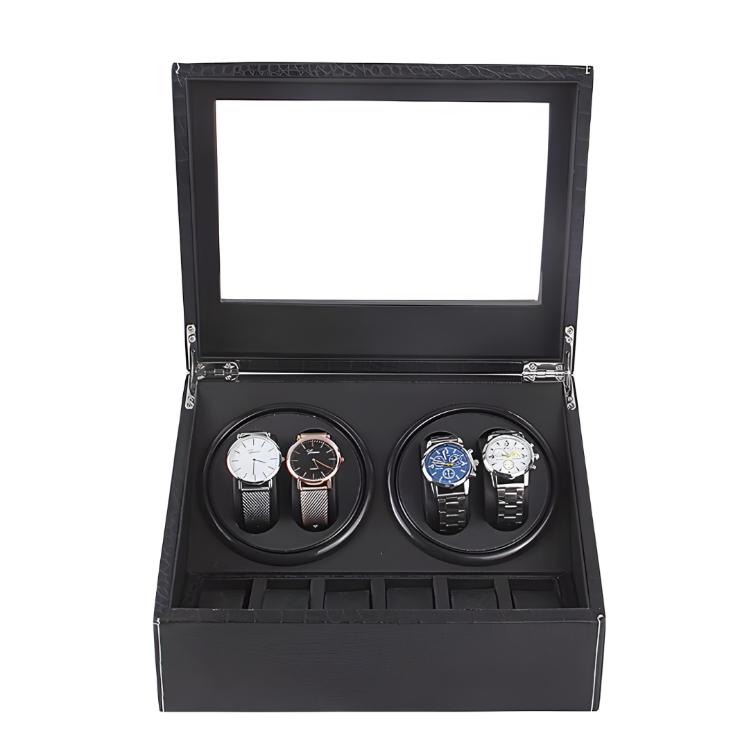 Coffre Fort Montre Cuir Multi Remontoirs LED Deluxe