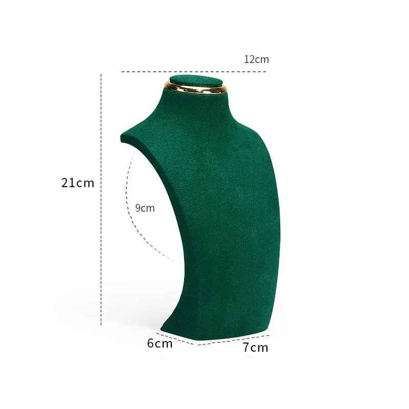 Présentoir collier buste microfibre luxe