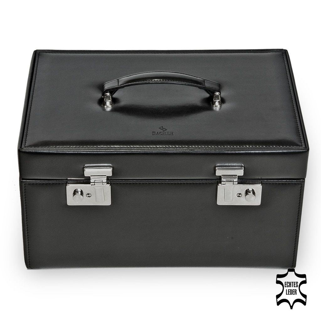 Boite a Montres Cuir Noir 20 Places Artisanale