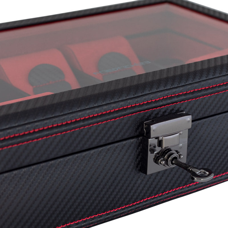 Boite a Montres Plastique Carbone 10 Places Vitrine