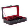 Boite a Montres Plastique Carbone 10 Places Vitrine