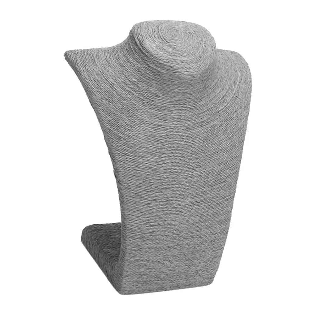 Buste collier en tissu lin