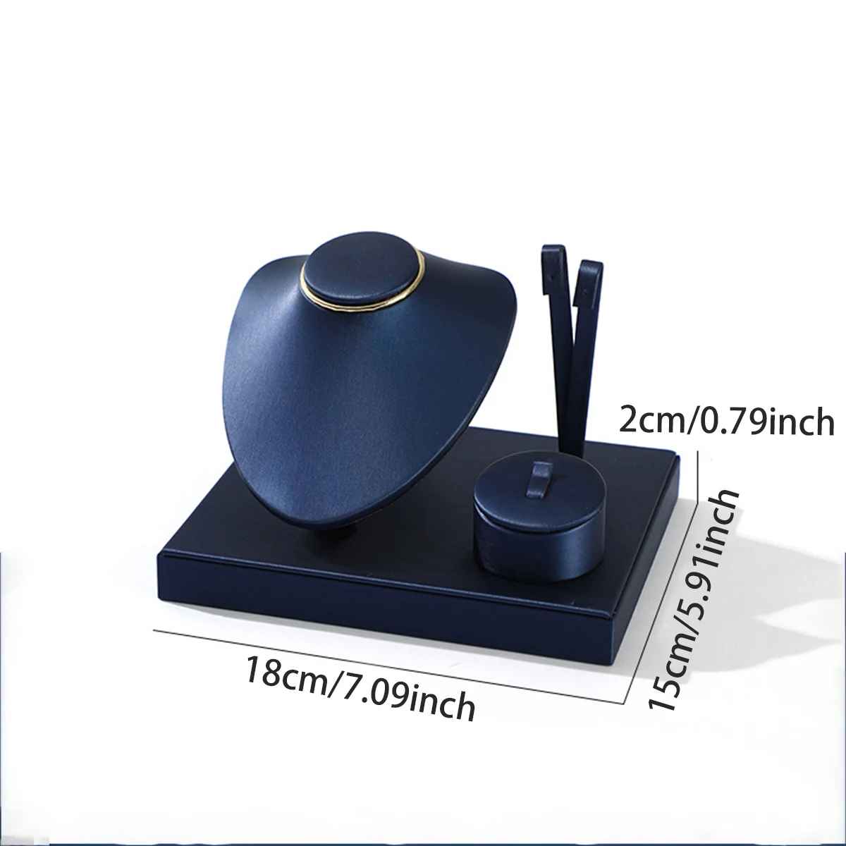 Présentoir collier vitrine cuir