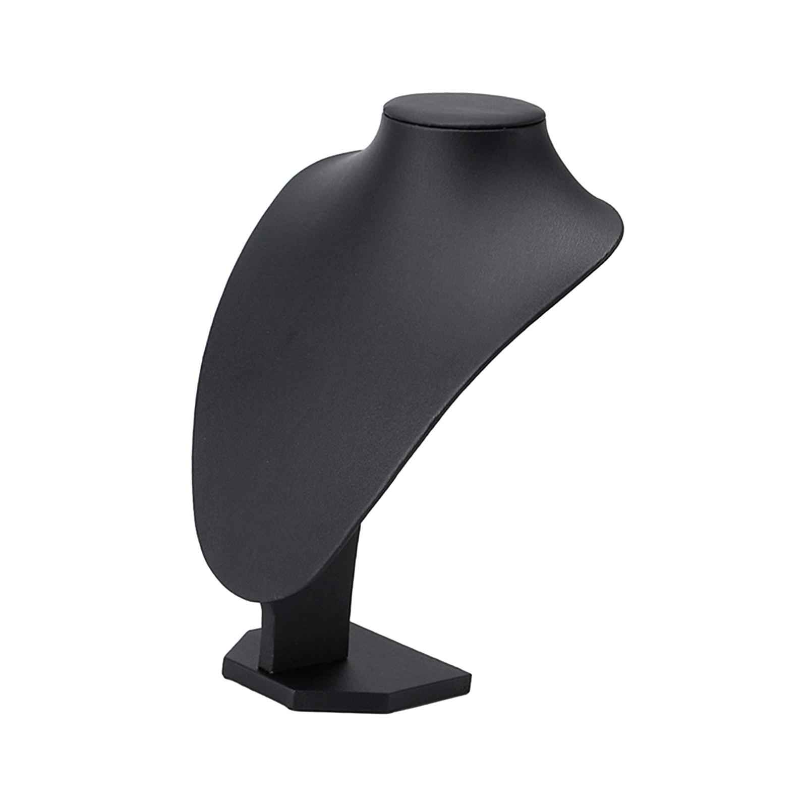 Présentoir Collier Simili Cuir Noir 21 × 15 cm  ÉléganT & Moderne