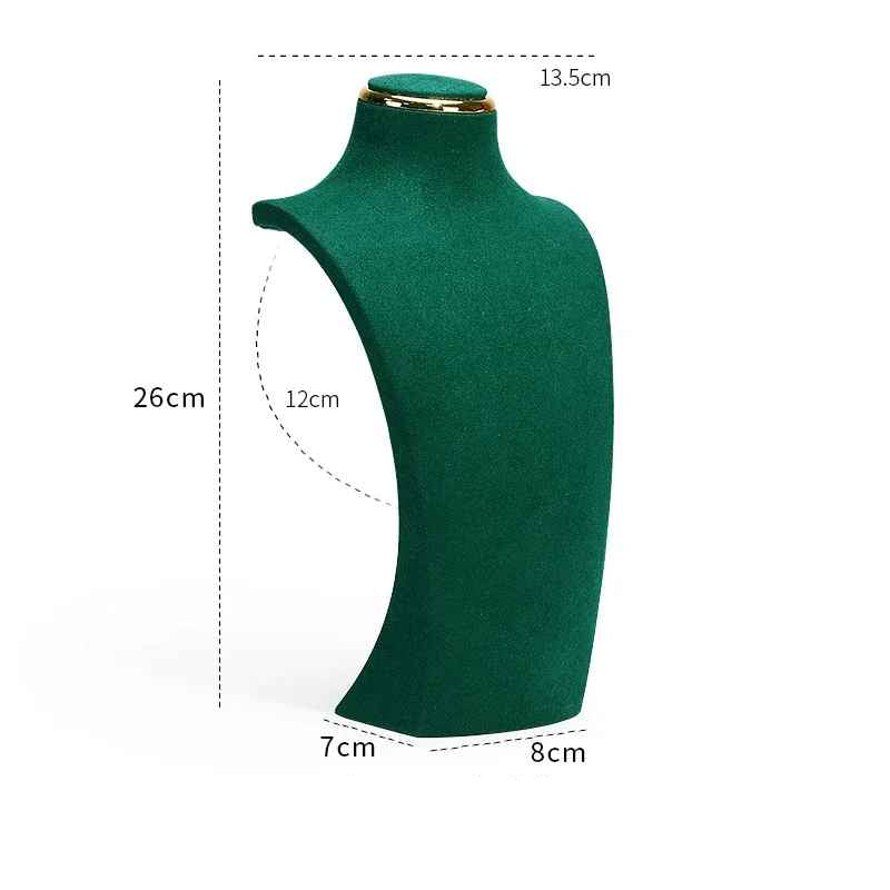 Présentoir collier buste microfibre luxe
