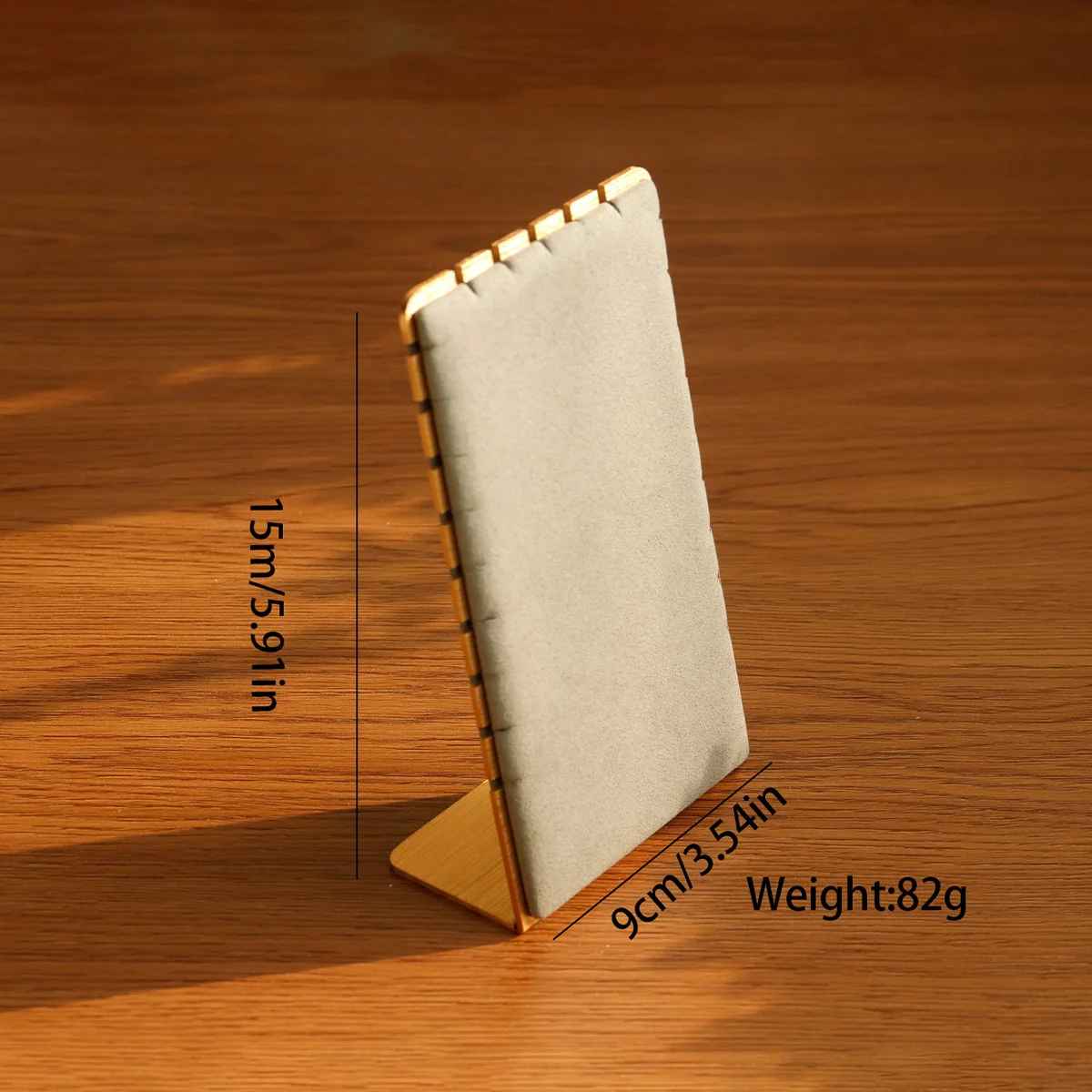 Présentoir de comptoir collier en métal velours