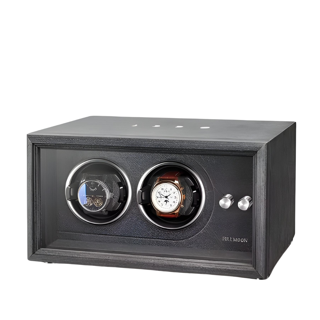 Remontoir Bois Simili Cuir Double Montres Silencieux