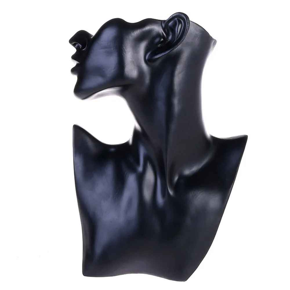 Présentoir collier buste femme noir 12cm