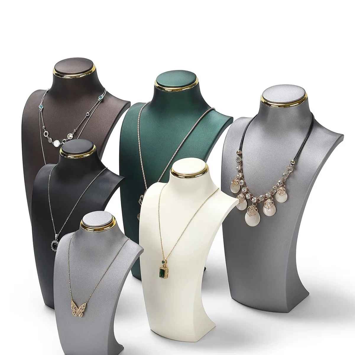 Présentoir collier luxe cuir