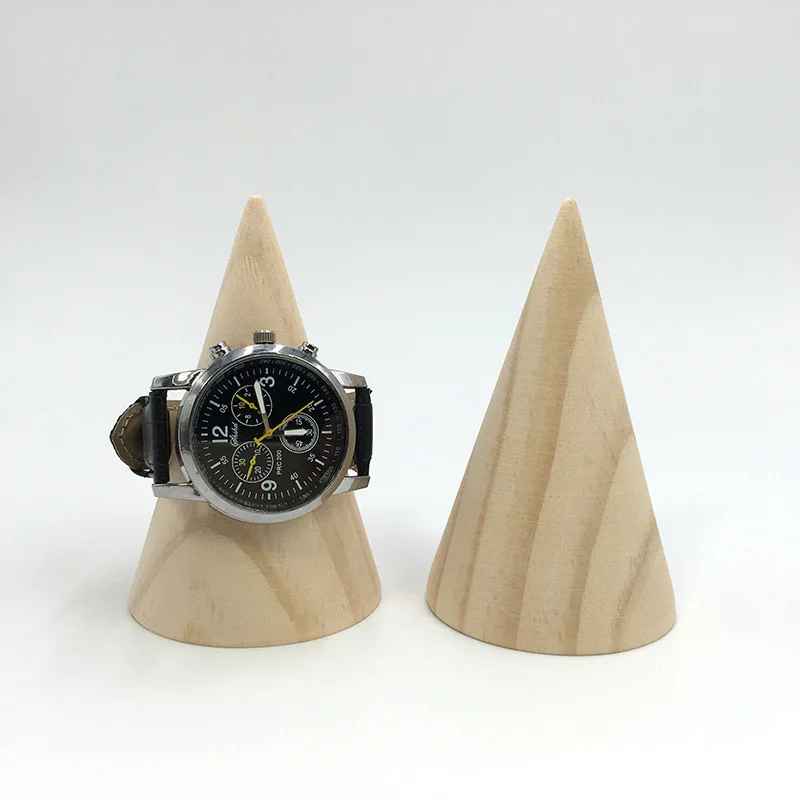 Presentoir cone bois pour bracelet montre