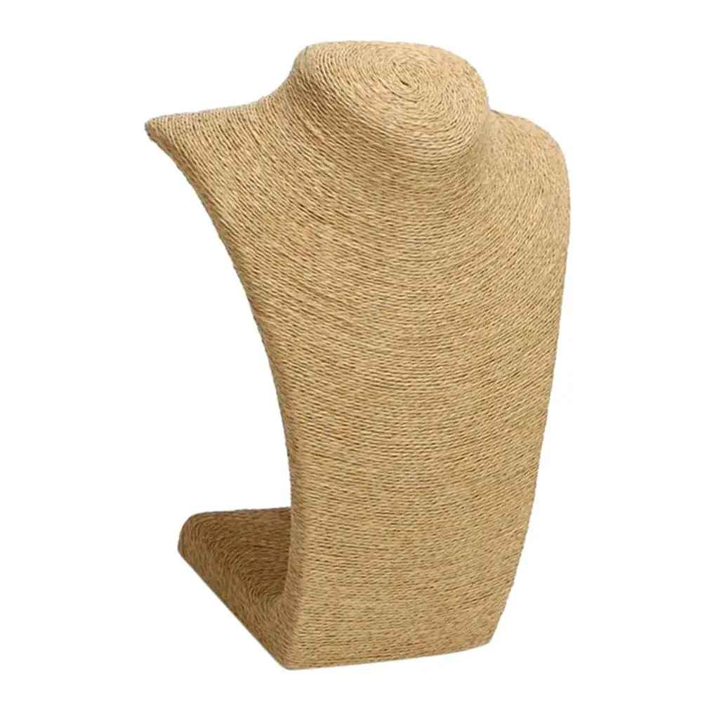 Buste collier en tissu lin