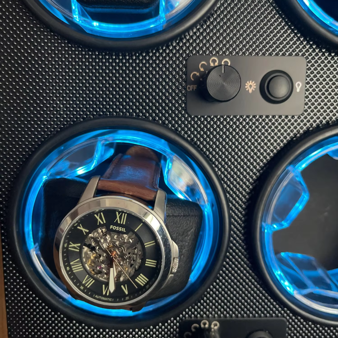 Remontoir Bois 4 Montres Automatiques Silencieux