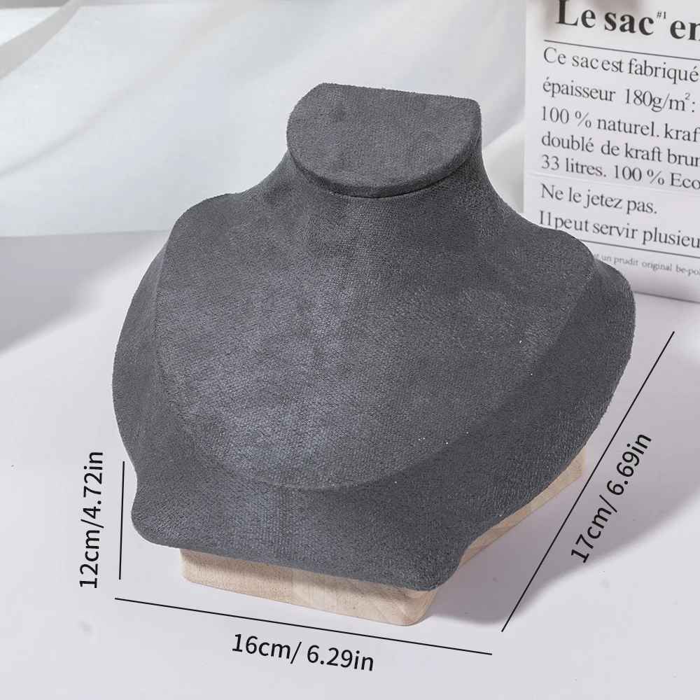 Présentoir collier vitrine velours